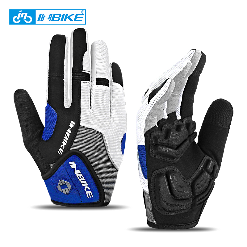 Mountain Biking Gloves Mens - INBIKE bisiklet eldiveni jel tam parmak