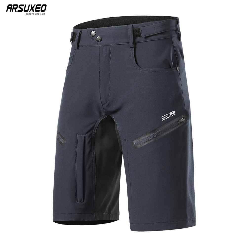 Mountain Biking Body Armour - ARSUXEO erkek bisiklet şortları gevşek Fit